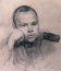 Ганьшин В.И.  «Портрет солдата»  1955 бумага/карандаш 20 х 18