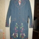 Джинсовое пальто с вышивкой. 80-е годы