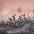 Кавалерийский бой во ржи. Фрагмент панорамы Бородинская битва
