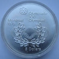 Олимпийские кольца .XXI Олимпийские игры в Монреале`76 .Пять долларов