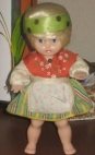 Старая куколка СССР в национальном костюме