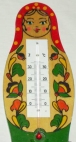 Комнатный термометр Матрешка. Дерево. СССР