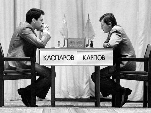 Фото: Матч на звание Чемпиона мира между Каспаровым и Карповым, 1985 год