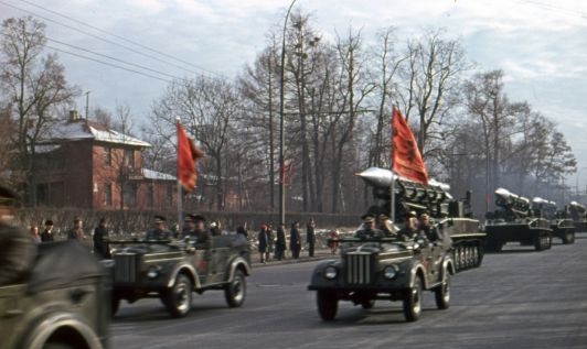 Фото: Военное оснащение парада 7ноября 1966 года. Москва.