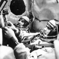 Космонавты Макаров и Лазарев. Тренировка  к полету на Союзе 18-1. 1974 год