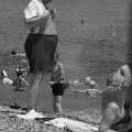 Хрущев отдыхает на пляже. 1961 год