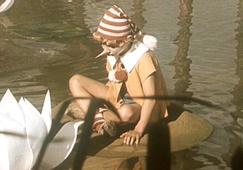 Фото: Сцену фильма Приключения Буратино  в пруду у Тортиллы снимали в ноябре, 1976 год