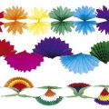 Бумажные новогодние украшения из цветной папиросной бумаги