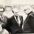 Академик Владимир Александрович Котельников (справа) с группой ученых. 1978 год