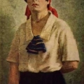 Комсомолка. Мода 20-х годов. Картина художника Ряжского Г.Г. 1924 год