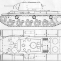 Тяжелый танк КВ-1 на чертежах