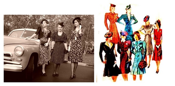 Фото: Образ женской советской моды второй половины 40-х годов