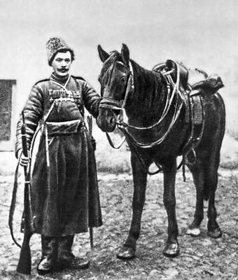 Фото: Только лошадь казаку во степи подруга