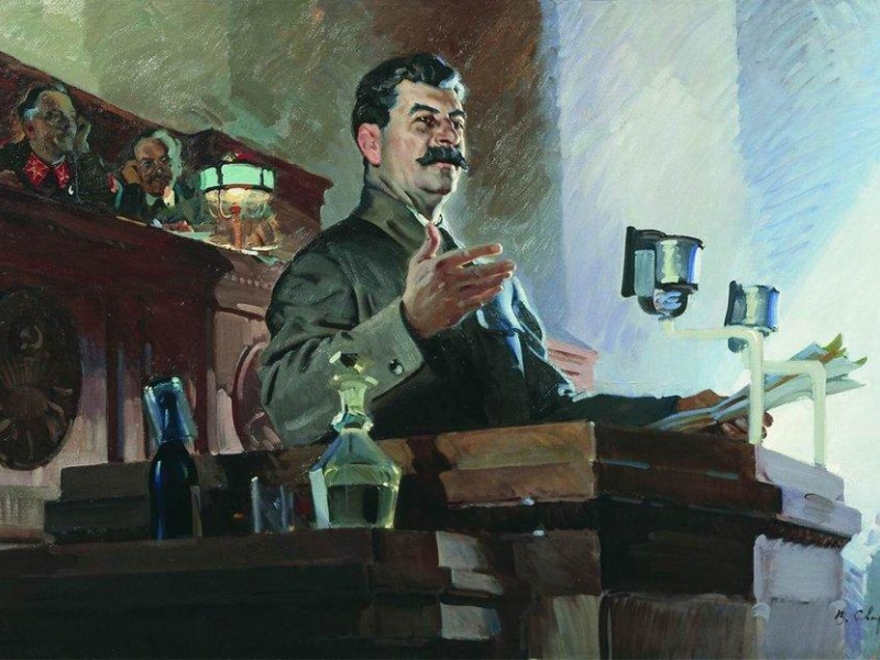 Фото: В.С.Сварог. Доклад Сталина о принятии Конституции 1936 года