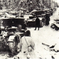 Советская танковая колонна, разгромленная финской армией