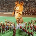 Торжественное закрытие Олимпиады-80 в Москве. Звучит песня До свиданья, Москва