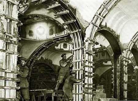 Фото: Строительство метро в Москве.1933 г.