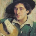 Юный Шагал.  Портрет кисти художника Пена. 1914 год