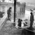 Попадание снаряда в здание Зимнего дворца Эрмитажа в годы блокады Ленинграда