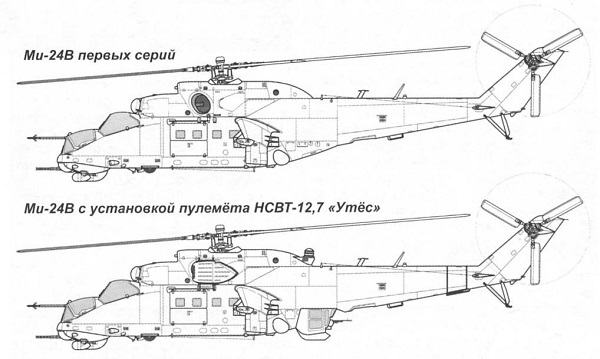 Фото: Схема боевого Ми-24. 1985 год
