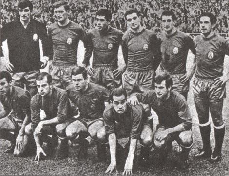 Фото: Сборная Испании - обладатель Кубка Европы 1964 г.