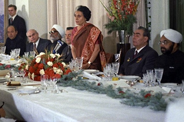 Фото: Пиршество кремлевской кухни на приеме в честь Индиры Ганди. 1973 год