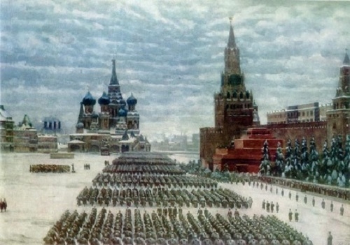 Фото: Знаменитый парад 1941 года в честь 7 ноября.