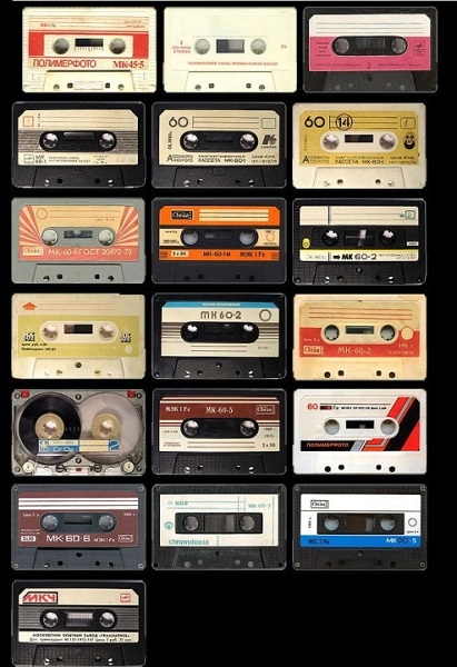 Фото: Коллекция советских аудиокассет разного времени, 1991 год