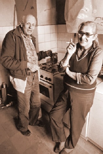 Фото: Академик А.Д. Сахаров с женой Е. Боннэр, 1986 год