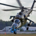 Вертолет МИ-24 на развороте, 1991 год