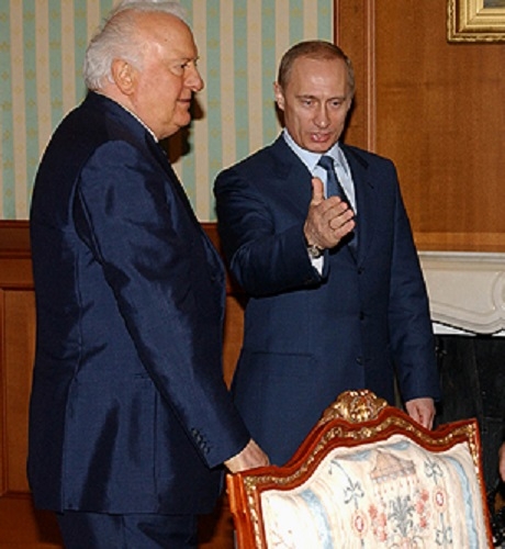 Фото: Э.А. Шеварднадзе и В.В. Путин, 2003 год