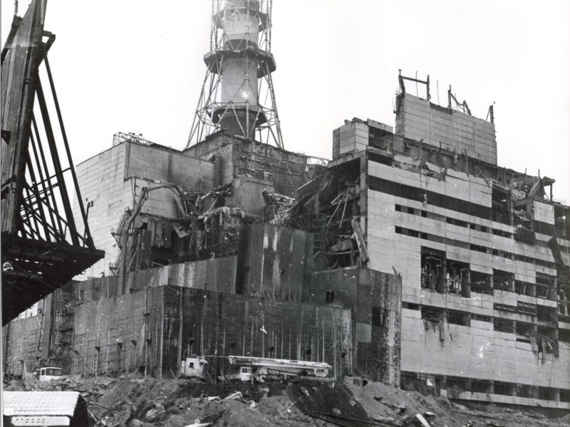 Фото: Обрушения на Чернобыльской АЭС