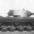 Первый опытный образец тяжелого танка КВ-1 изготовленный на Кировском заводе в 1939 году