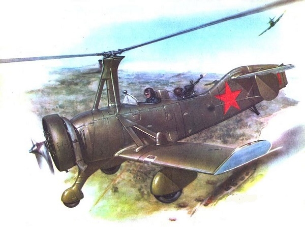 Фото: Первые модели советских вертолетов Каскр-1 во время войны