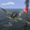 Ил-2 атакует вражеский флот. 1945 год