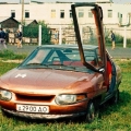 Самодельный авто  из СССР с ламбо-дверями на выставке в Брянске