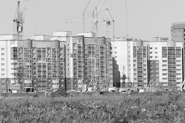 Фото: Строительство жилищного фонда в СССР. 1975 год