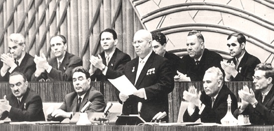 Фото: Н.С. Хрущев на ХХ съезде КПСС.