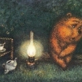 Ежик пьет чай с другом Мишкой. Мультфильм Ежик в тумане. 1975 год