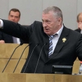 В. В. Жириновский, лидер ЛДПР, на трибуне, 2012 год