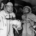Экипаж корабля Союз-18-1 — космонавты Лазарев и Макаров. 1975 год