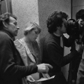 Режиссер Эрнест Ясан и Алиса Фрейндлих на съемочной площадке фильма Прости, 1986 год