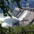 Красноярская ГЭС - перекрываем Енисей