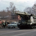 Военная техника на Лепнинградском проспекте после парада