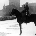 Маршал Семен Буденный на параде 7 ноября 1941 года
