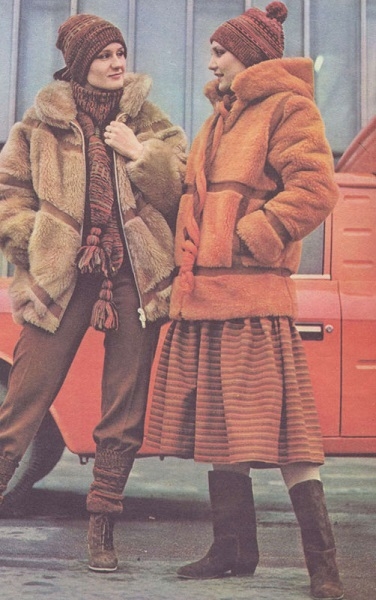 Фото: Модная одежда из искусственного меха в СССР. 1985