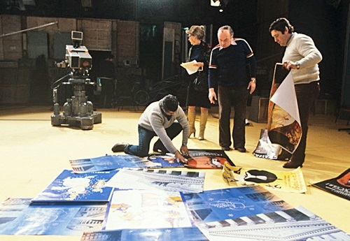 Фото: Подготовка съемок программы Музыкальный киоск, 1990 год