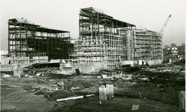 Фото: Строительство советского павильона в Нью-Йорке, 1938 год
