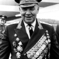 Герой Советского Союза Василий Маргелов на параде Победы, 1989 год