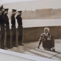 Ленинград. Нахимовские курсанты отдают честь ветерану.1960 год